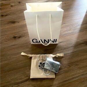 Ganni Silver Crossbody Bag